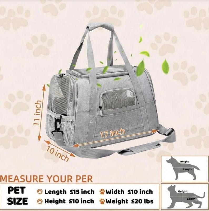 Pet Airline Approved Carrier for Dogs &amp; Cats