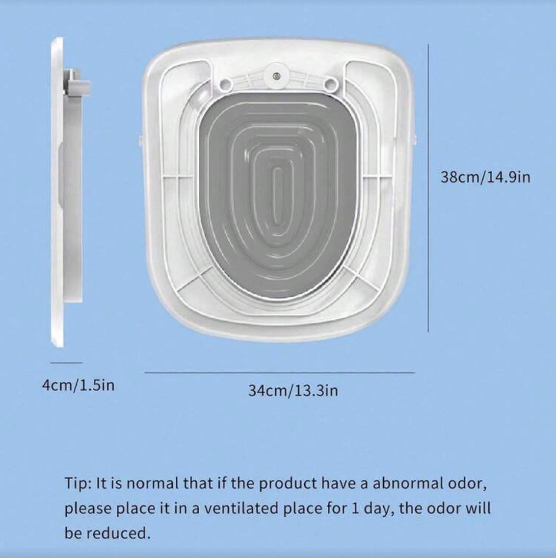 Closed foldable ABS Cat Toilet with training seat kit