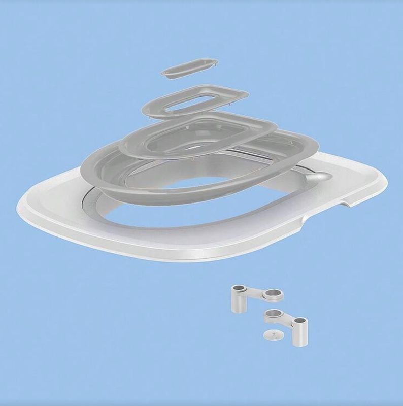 Closed foldable ABS Cat Toilet with training seat kit