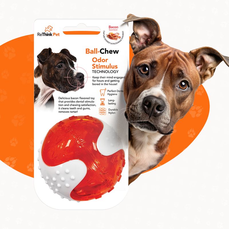 ReThink Pet Ball Chew Toy – Bacon Scented