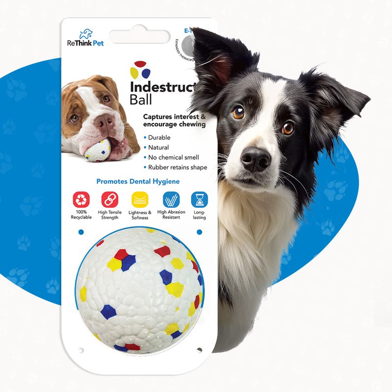 ReThink Pet Indestructo Ball Toy – Durable Dog Toy for Aggressive Chewers
