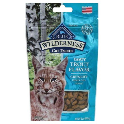 Blue Wilderness GF Cat Crunchy Treats Trout 2 oz
