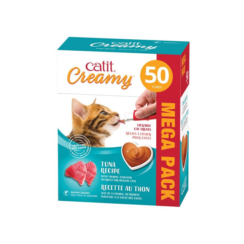 Catit Creamy Tuna Cat Treat Tube, 50 Pack