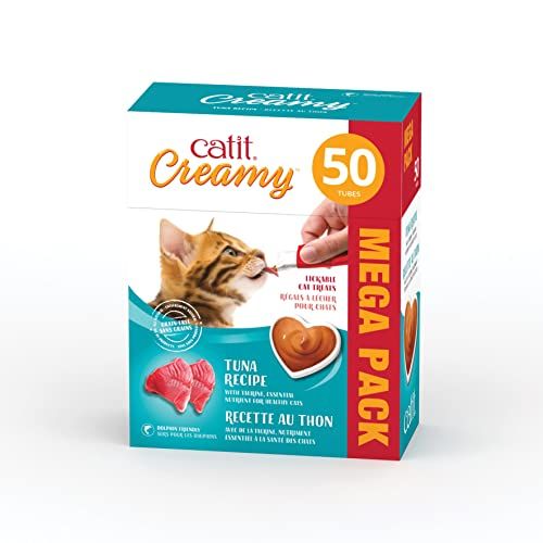 Catit Creamy Tuna Cat Treat Tube, 50 Pack