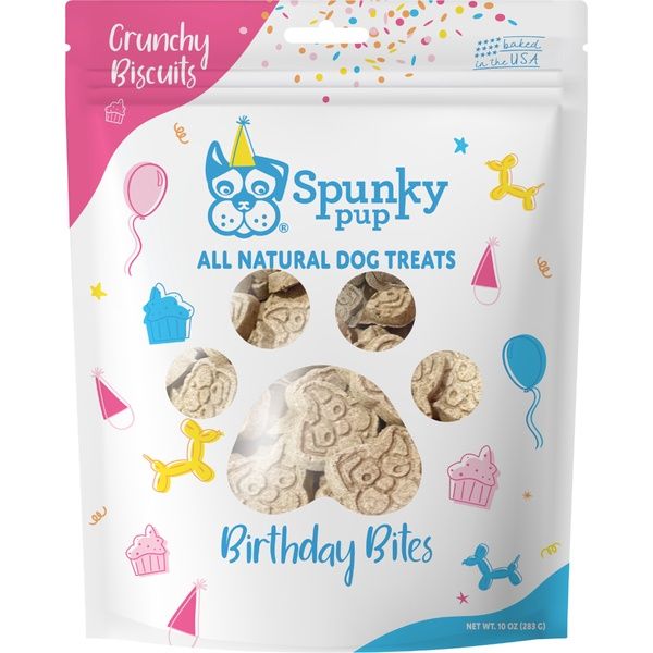 Spunky Pup Crunchy Biscuits Birthday Bites PB 10OZ
