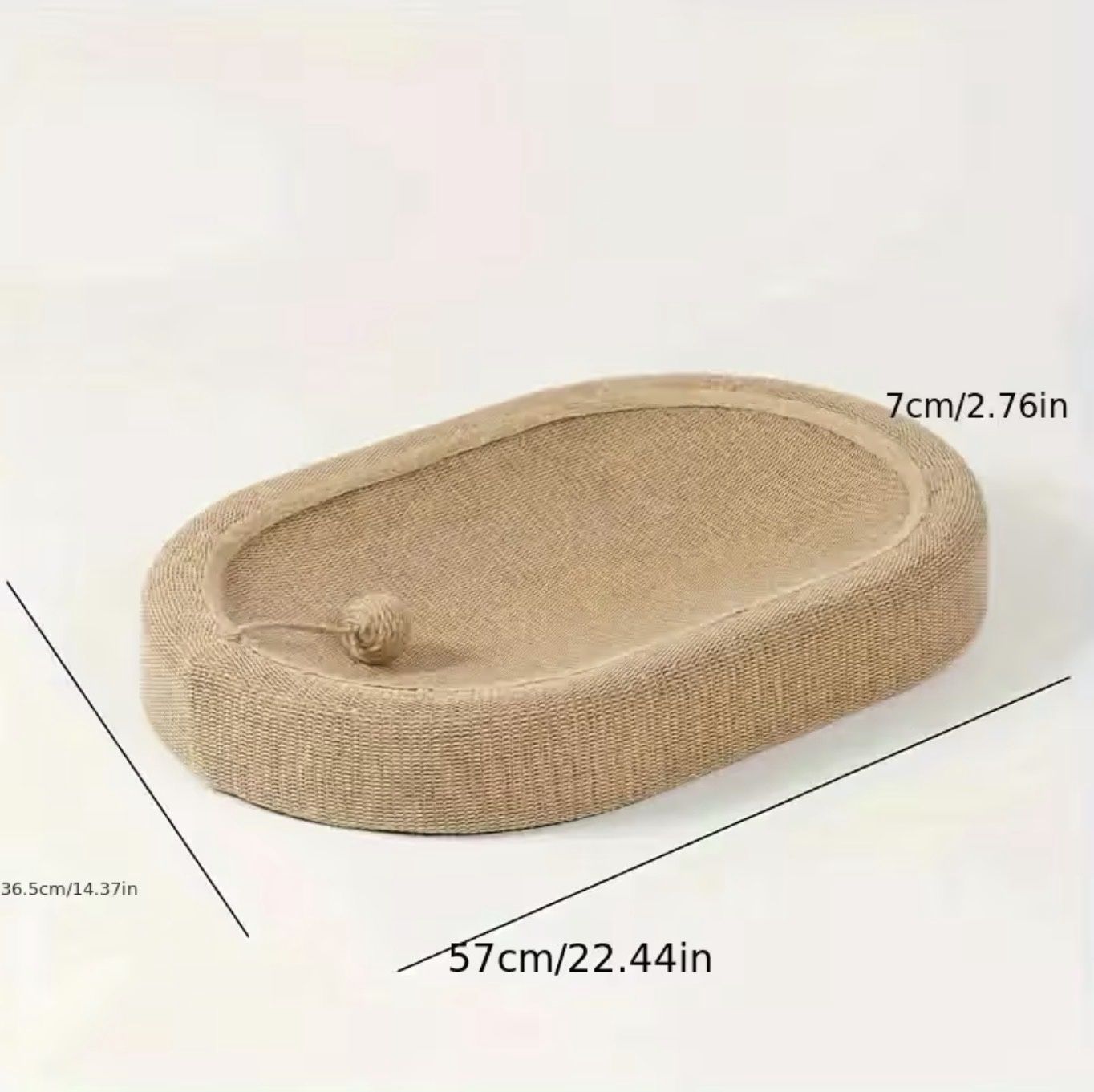 Durable Jute Scratching Cat Resting Bed with attached Jute Ball