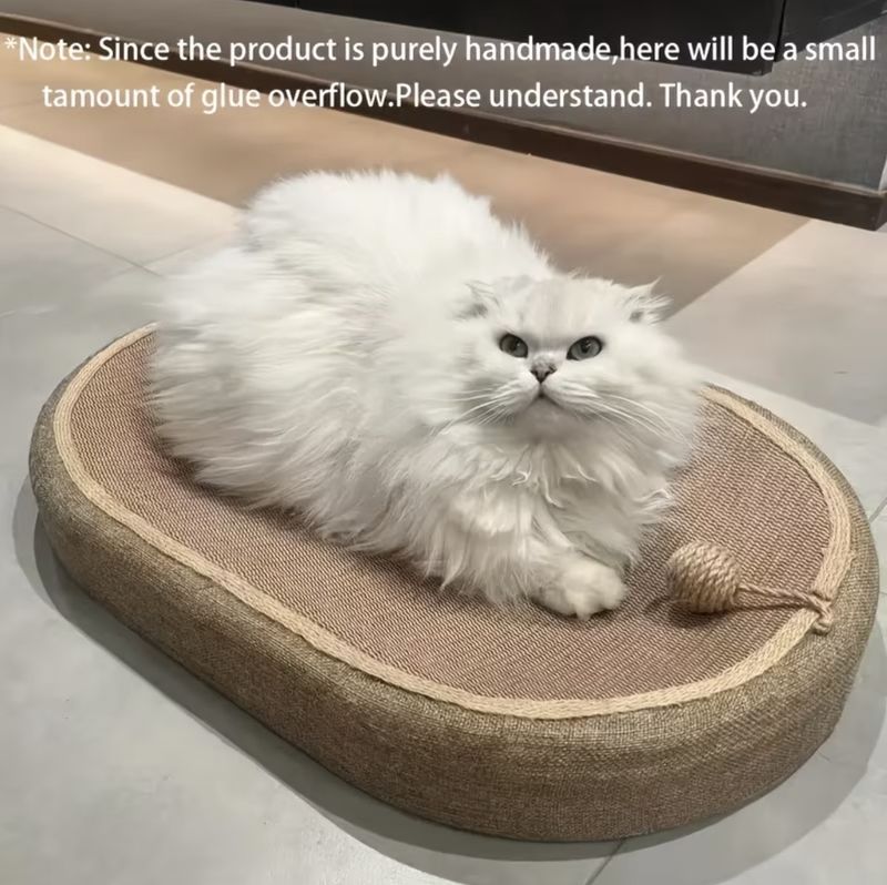 Durable Jute Scratching Cat Resting Bed with attached Jute Ball