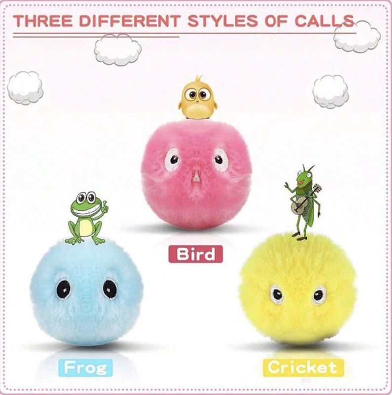 Chirping Ball Interactive Cat Toy with Sound