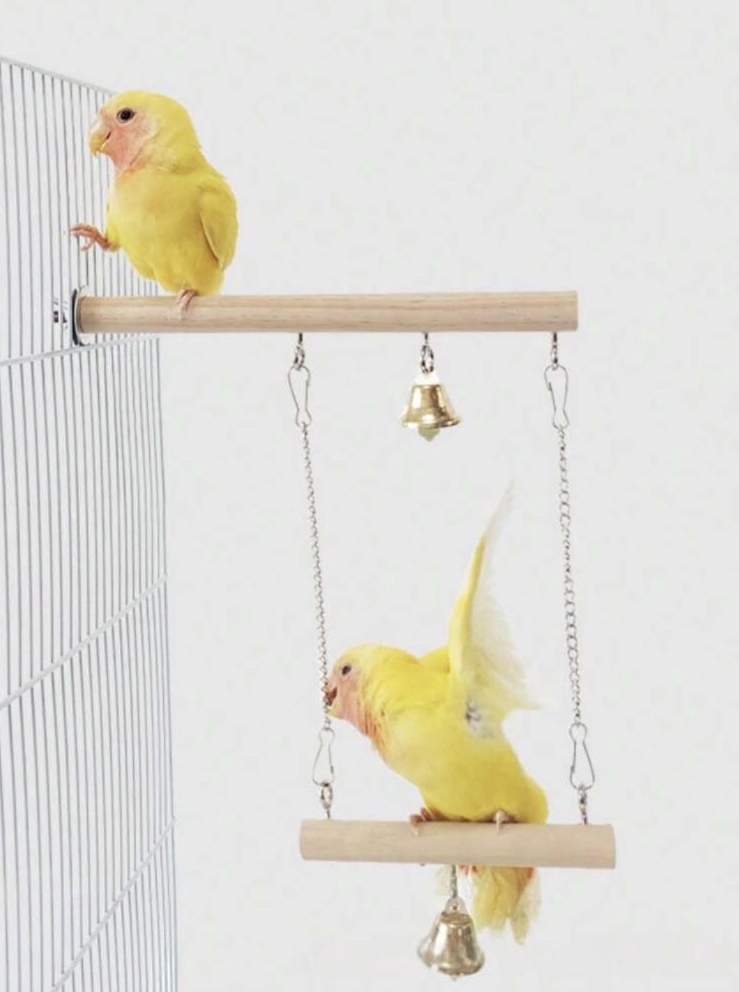 Double Decker Wooden Stand with Bell String