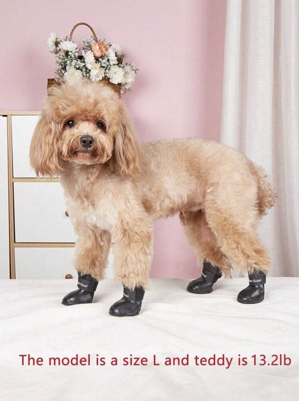 1 Set Black Rubber Waterproof Rain Boots for daily wear - Black Large Size