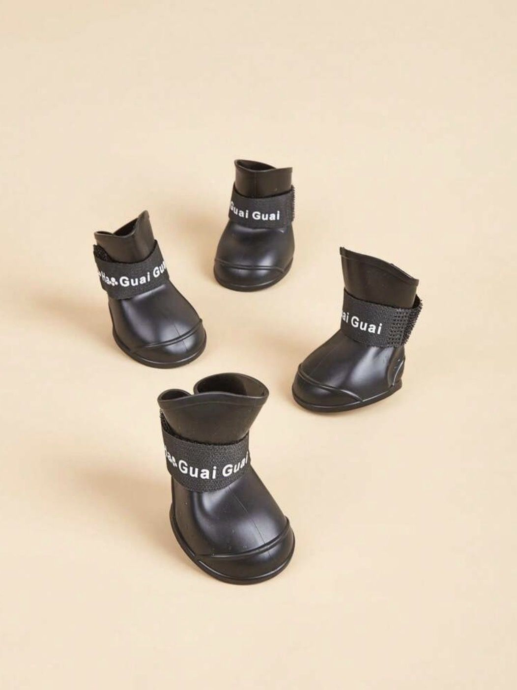 1 Set Black Rubber Waterproof Rain Boots for daily wear - Black Large Size