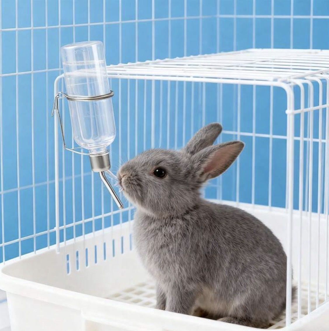 Stainless Steel Hanging Water Bottle for Small Animals-350ml/12oz