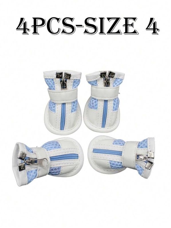 Breathable Mesh Pet Summer Non-Slip Shoes - Blue