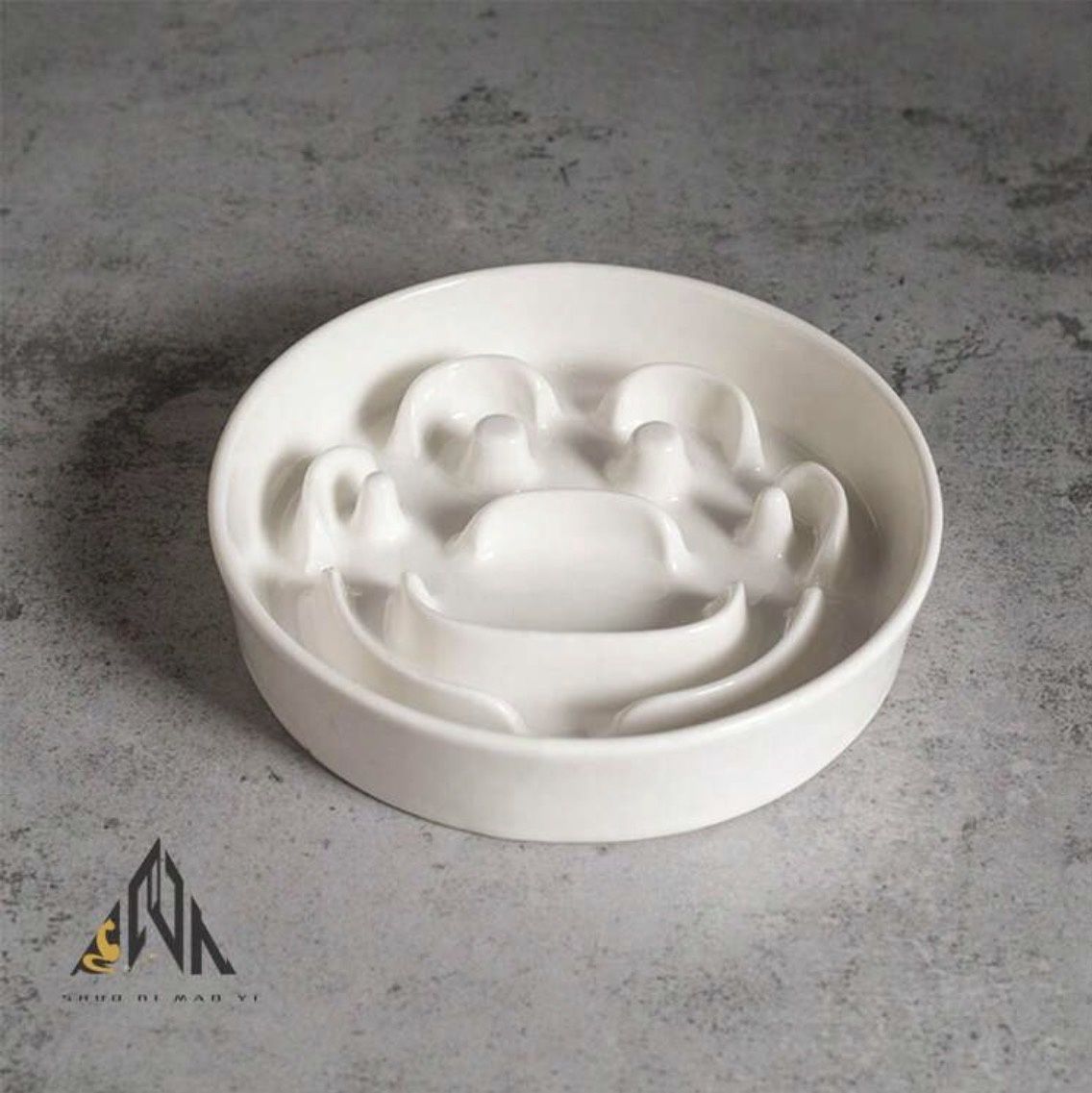 Ceramic Slow Feeder Bowl with Anti-Slip