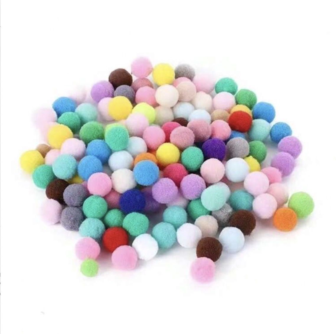 Interactive Launching Soft Pom-Pom Ball for Cats-20 balls pk