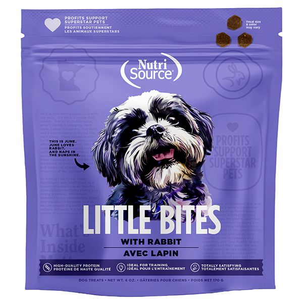 NutriSource Dog Treats Little Bites Rabbit 6oz