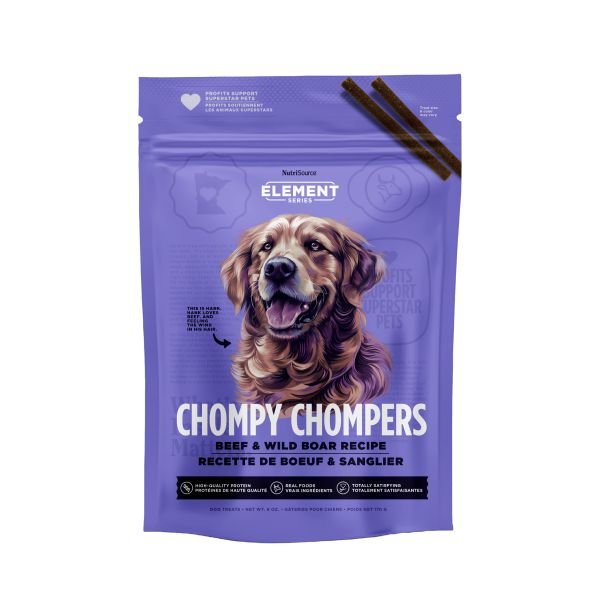NutriSource Dog Treats Chompy Chompers Beef &amp; Wild Boar 6oz