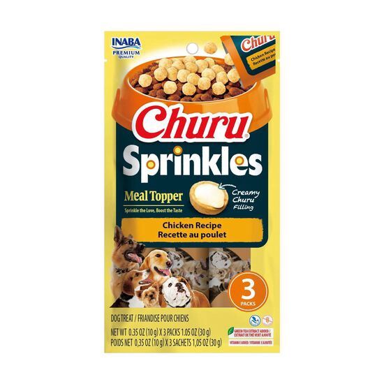 Inaba Churu Sprinkles Chicken  Recipe Dog Treats, 3Pk 1.05 Oz