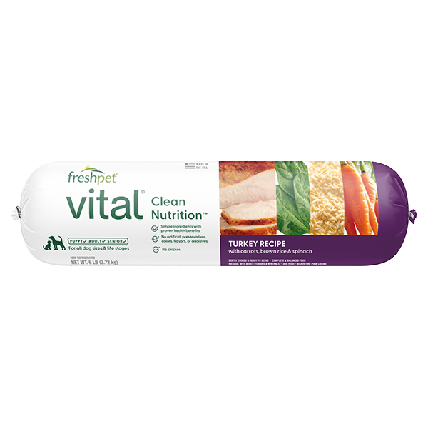 Freshpet Vital Dog Balanced Nutrition Turkey Veggie &amp; Rice 6 lb