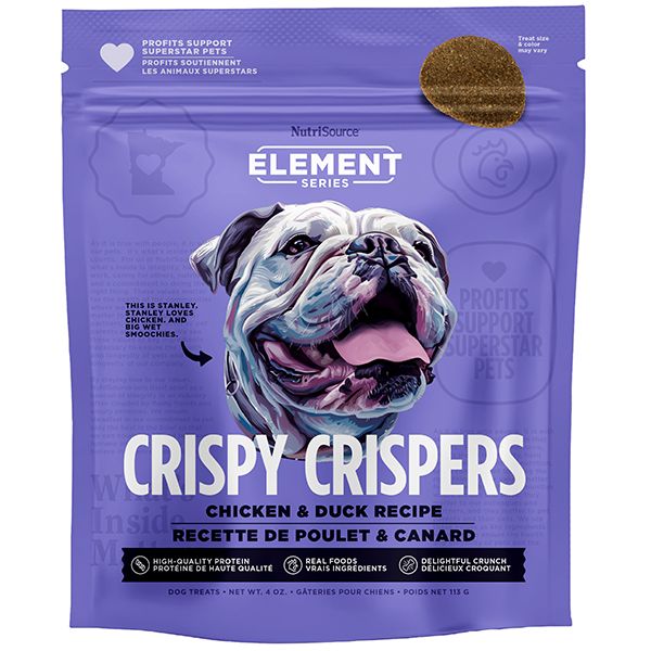 NutriSource Dog Treats Crispy Crispers Chicken &amp; Duck 4oz