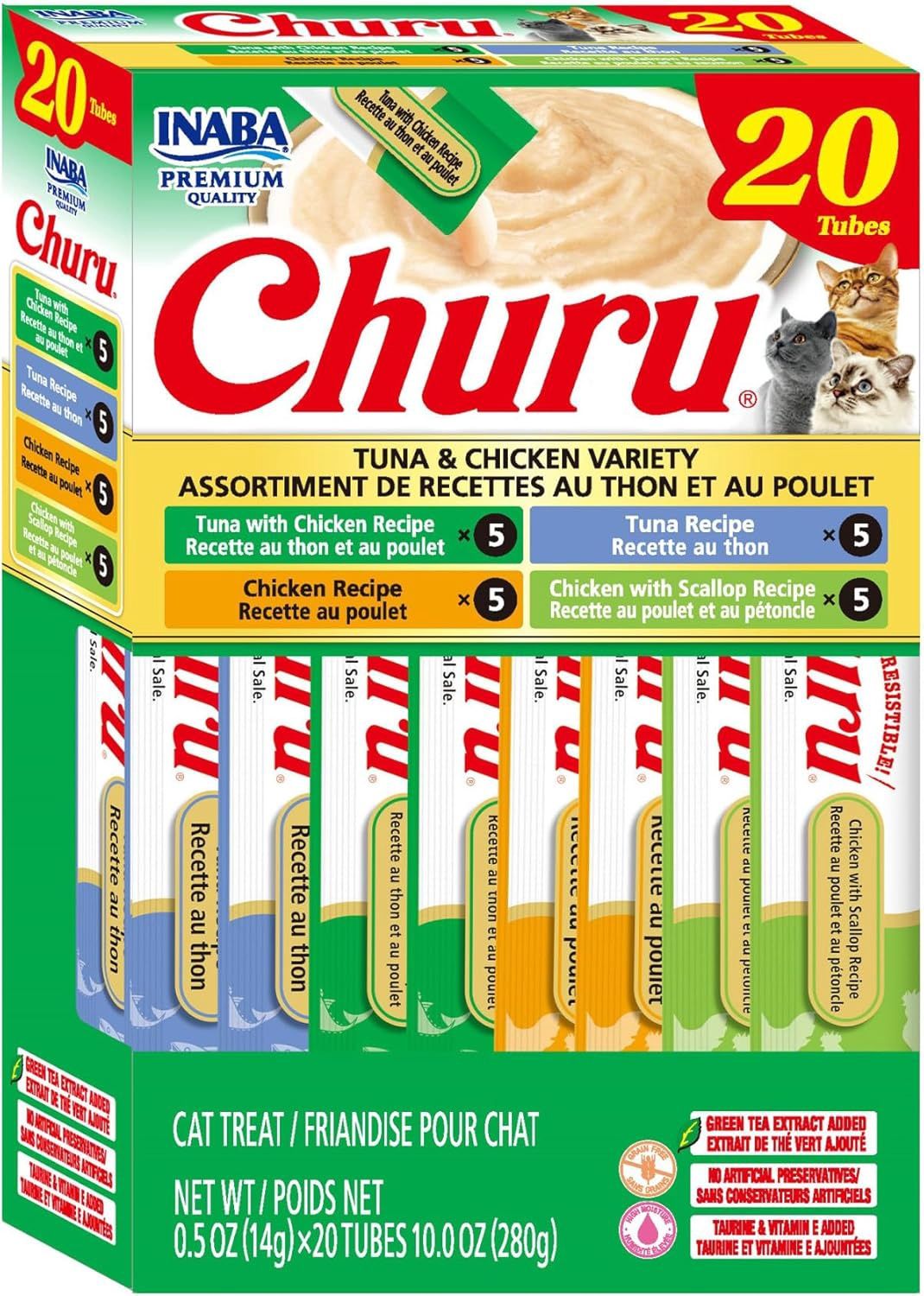 Inaba Churu Tuna &amp; Chicken Variety BOX 20pk | 10oz