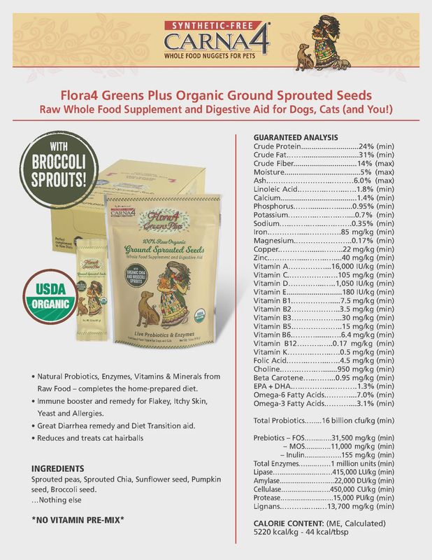 Carna4 - Flora4 Green Plus Sprouted Seed Topper- 1.5 oz