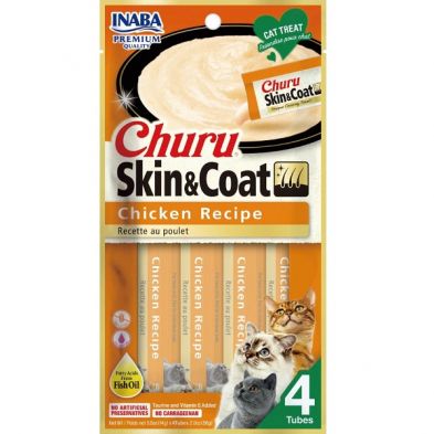 Inaba Churu Skin &amp; Coat Chicken Recipe 4pk | 2oz