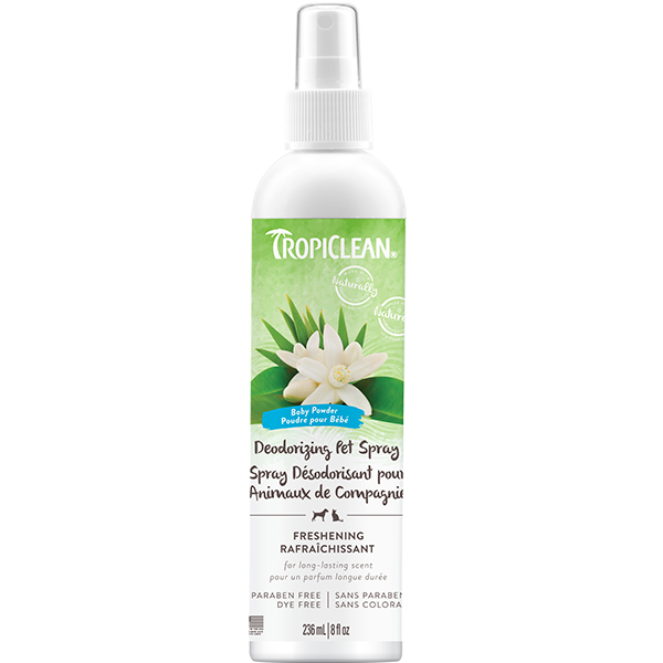 TropiClean Deodorizing Spray Baby Powder 8 oz