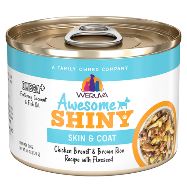 Weruva Dog Awesome Shiny Chicken and Rice 8/6 oz Case