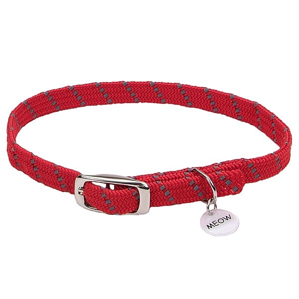 Coastal Pet - ElastaCat Reflective Safety Collar Red 10"