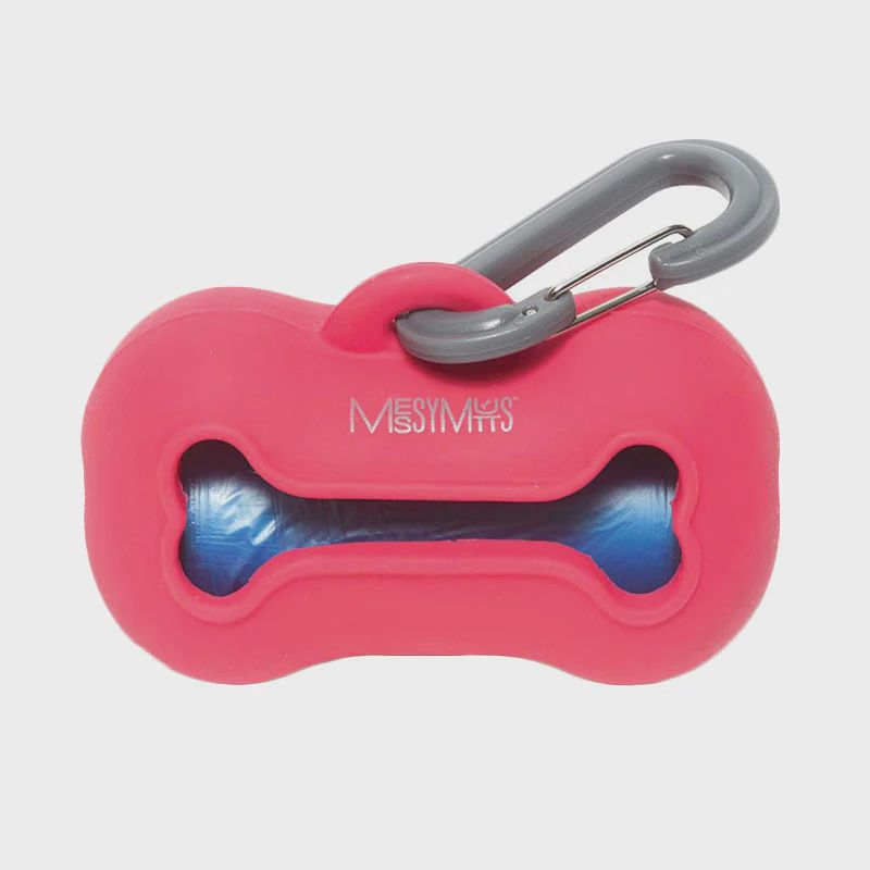 Messy Mutts - Poop Bag Dispenser - Red