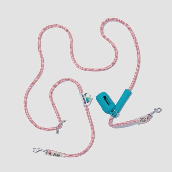 Clay Club - Clay Rope Dog Leash - Red - Size M