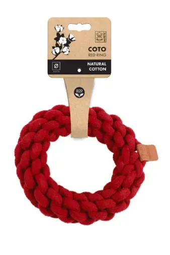 M-Pets COTO Eco rope dog toys Red Ring 25 cm