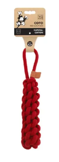 M-Pets COTO Eco rope dog toys Red Loop Bar