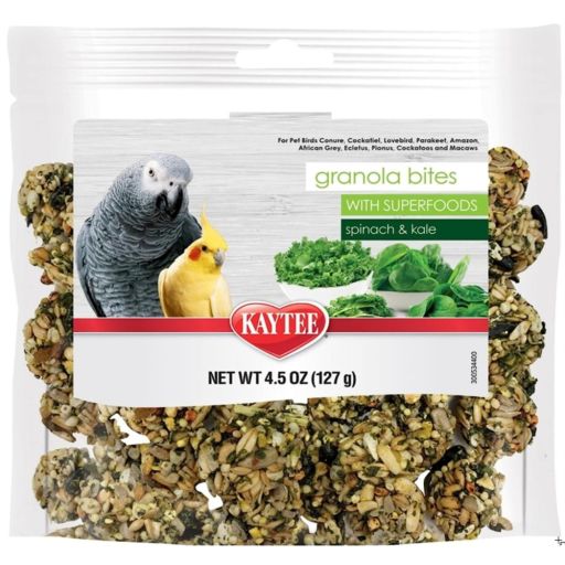 Kaytee Granola Bites with Super Foods Spinach and Kale