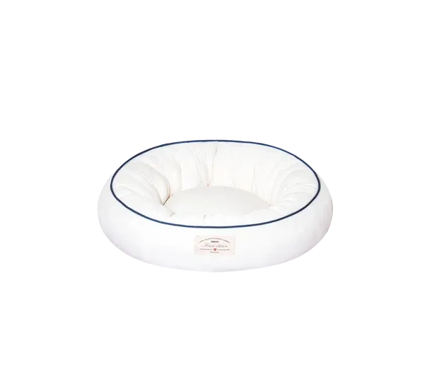Puppy Gallery - Pet Bed - Donut Shape White Color