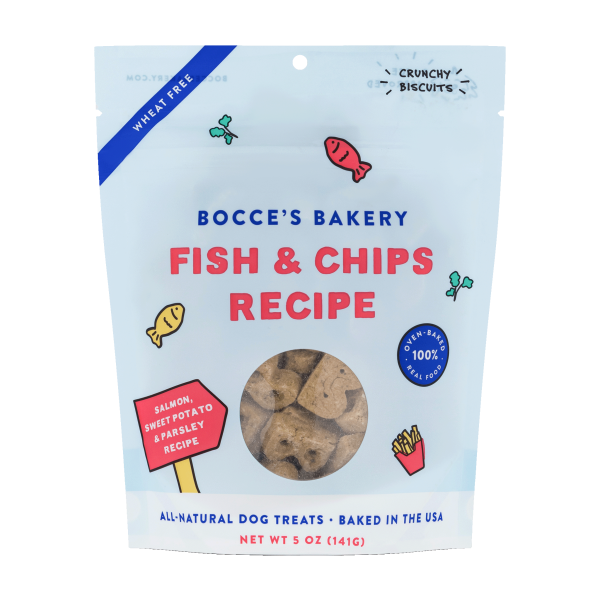 Bocce's Bakery - Crunchy Biscuits Fish &amp; Chips - 5 oz