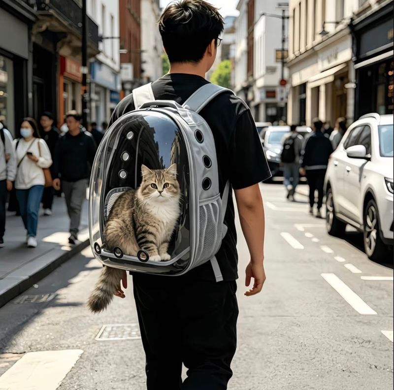 Portable  Cat Carrier Backpack with breathable space &amp; window