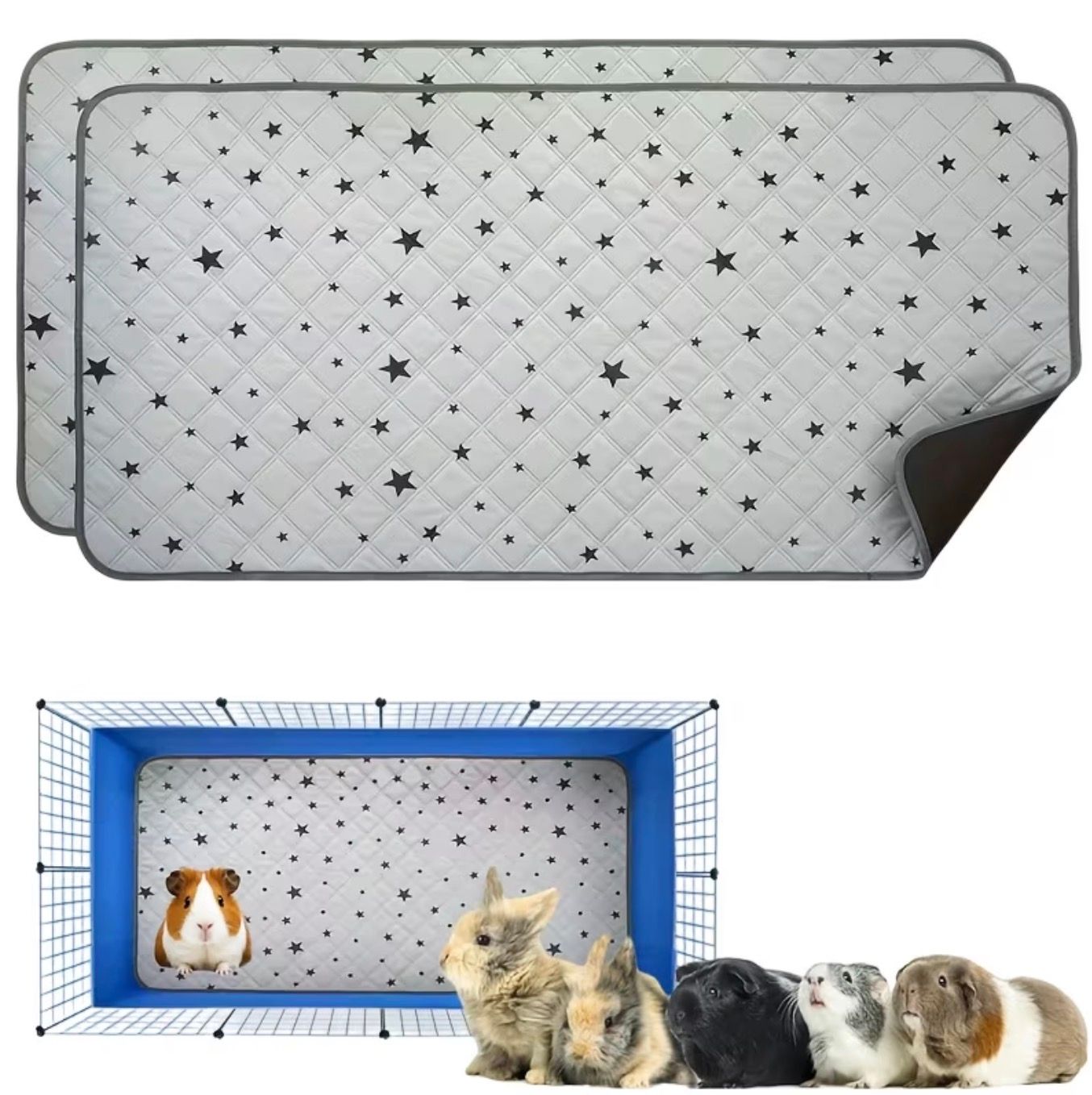 Washable &amp; Reusable Pee Pad (1pack) for Small Animals - Multipurpose Surface.