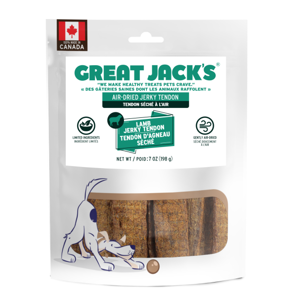 Great Jack's Dog Treats Lamb Jerky Tendon 198 g