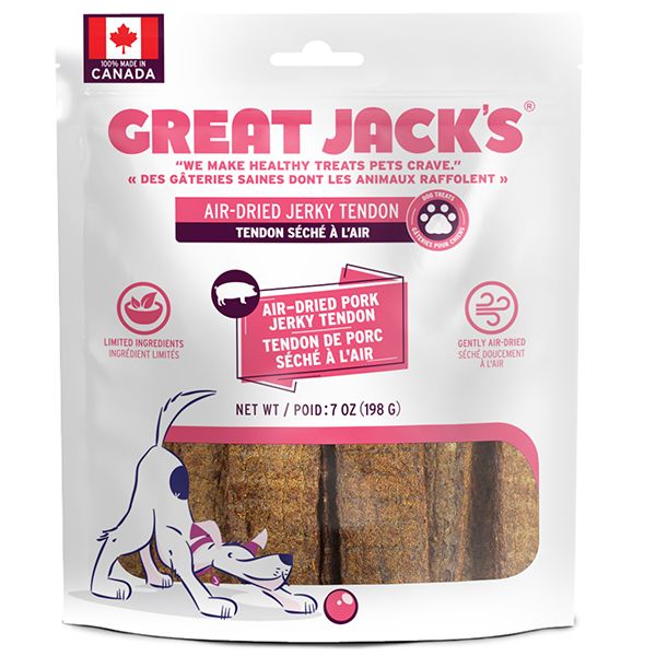 Great Jack's Dog Tendon Bar Pork 7 oz