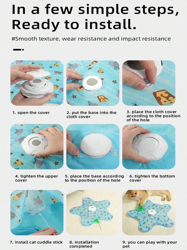 Automatic Rechargeable Interactive Cat Toy  with Feather &amp; Chirping Sound