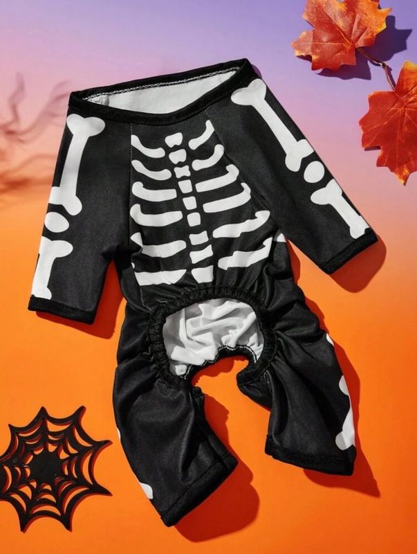 Halloween Skull Cosplay Jumpsuit Pajamas
