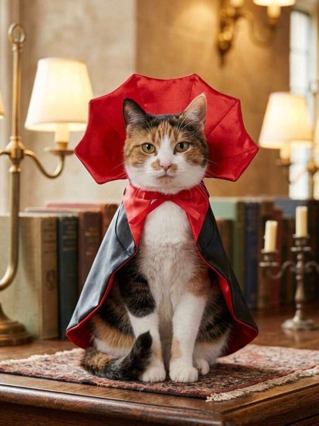 Halloween Red &amp; Black Vampire Cape