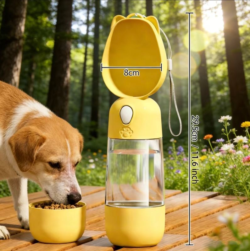 2 in 1 Travel Water Bottle Portable - Drinking &amp; Feeding