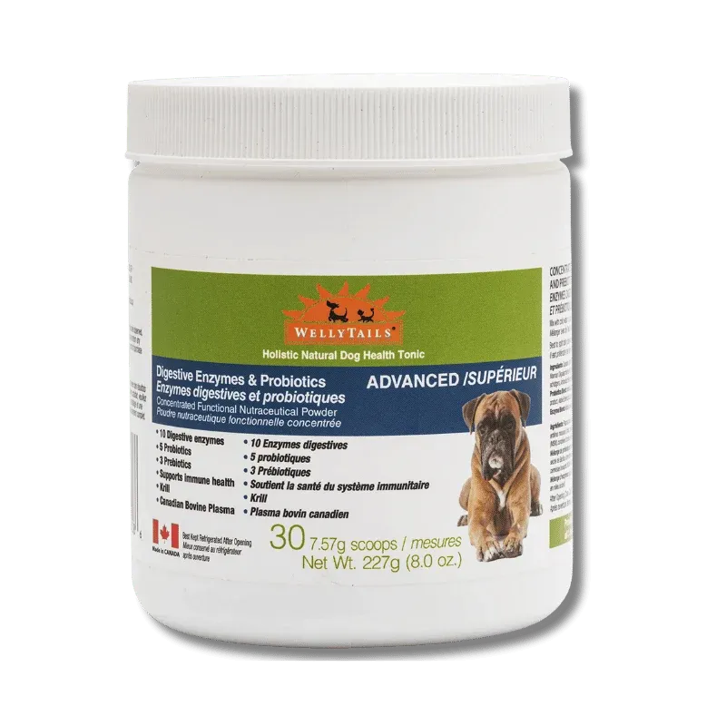 Welly Tails - Digestive Enzymes &amp; Probiotics Advanced - 227 gm