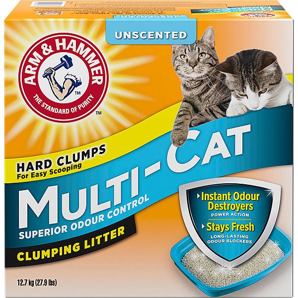 Arm &amp; Hammer Multi-Cat Clumping Litter Unscented12.7KG | Cat