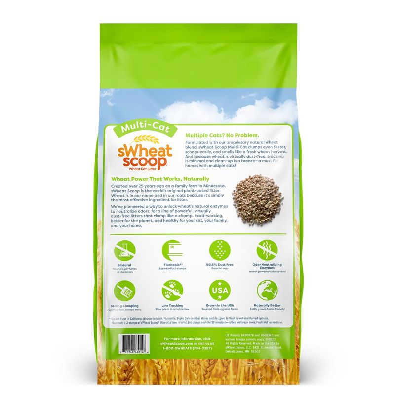 Swheat scoop Multi-Cat Litter 14lb
