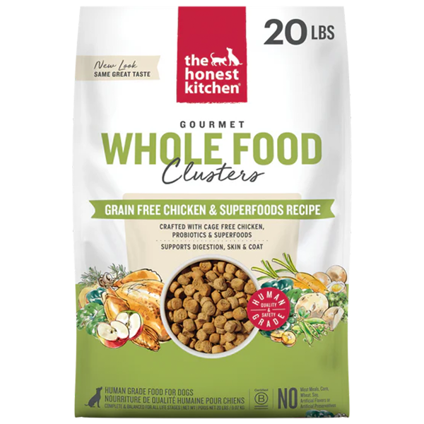 Honest Kitchen Dog Whole Food Clusters GF Chicken 20 lb