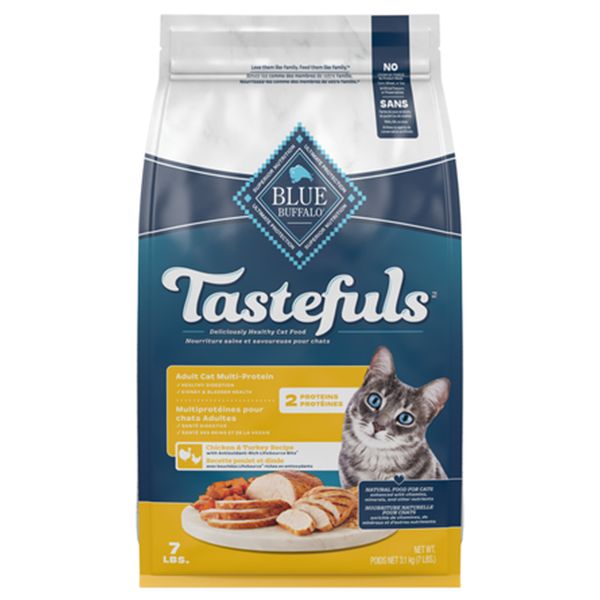 Blue Cat Tastefuls Multi-Protein Adult Chicken &amp; Turkey 7 lb